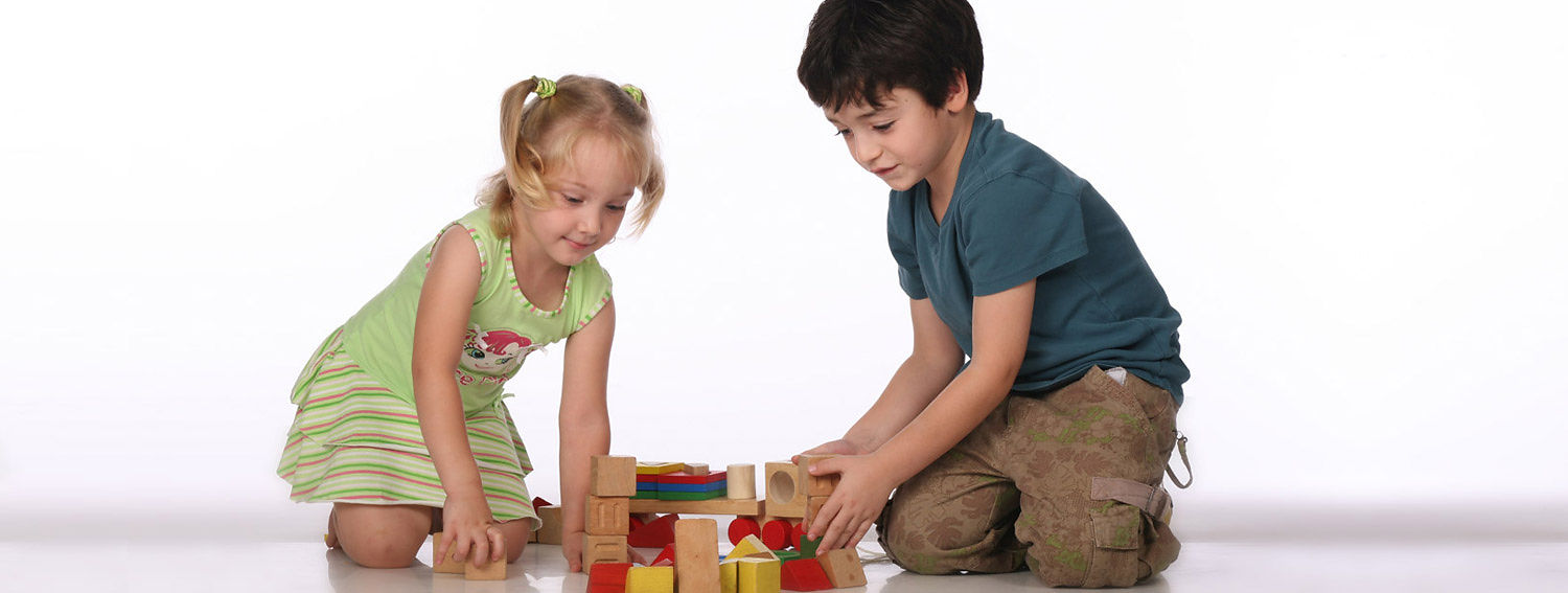 Children playing with blocks