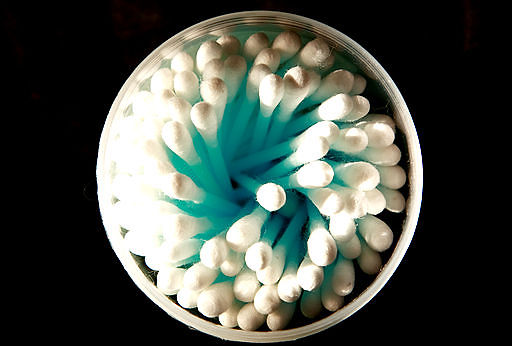 A container of Cotton Swabs. 