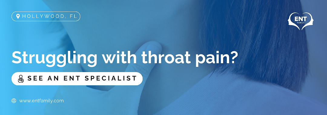 An advert for people struggling with throat pain